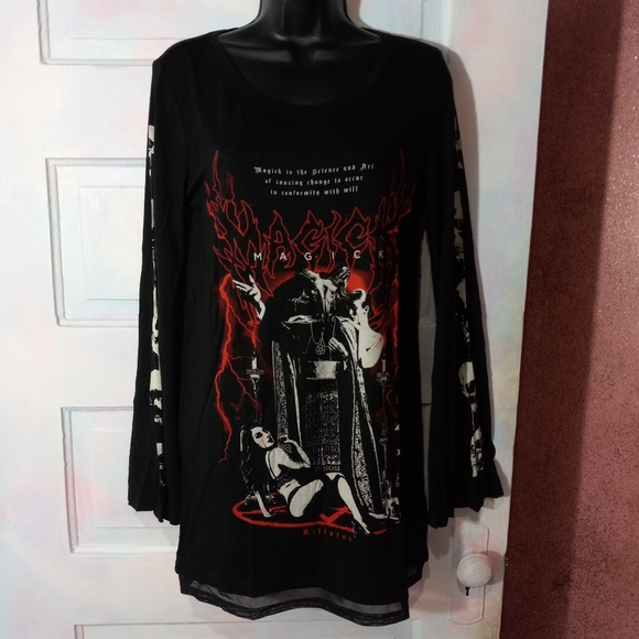 SOLD @ MARKET Killstar magick dark lord bell sleeve gothic top! Nwt! FINAL PRICE - Picture 8 of 14